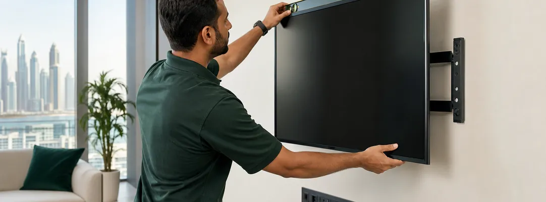 TV Wall Mounting in Dubai: Height, Bracket, Wall Type & Cable Checklist